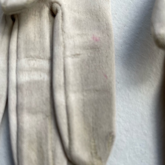 VINTAGE Kay Fuchs white dress gloves mink accents & mink stole wrap real fur - Picture 4 of 9